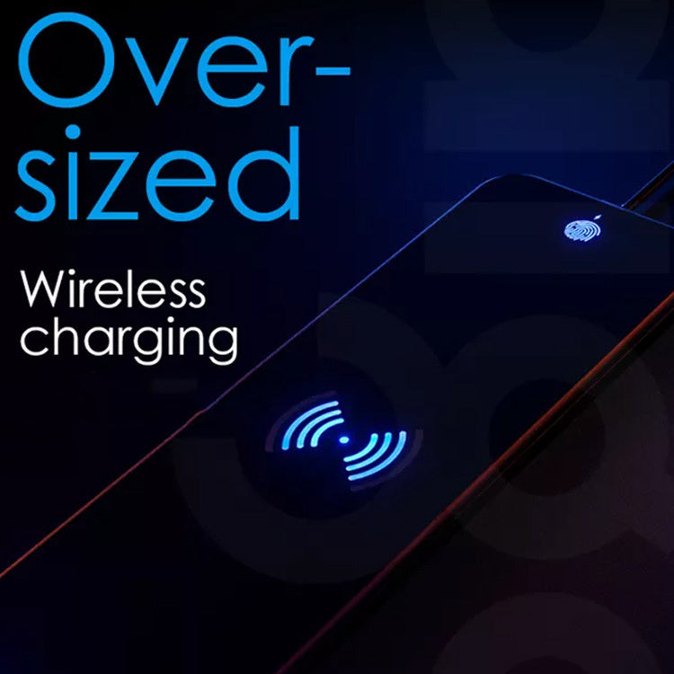 Super Large RGB Mouse Pad with 10W Fast Wireless Charging – Perfect for Gaming Setups
