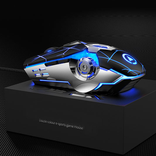 Silent Wired Gaming Mouse – Mechanical Ergonomic Design for PC, Laptop, and Office